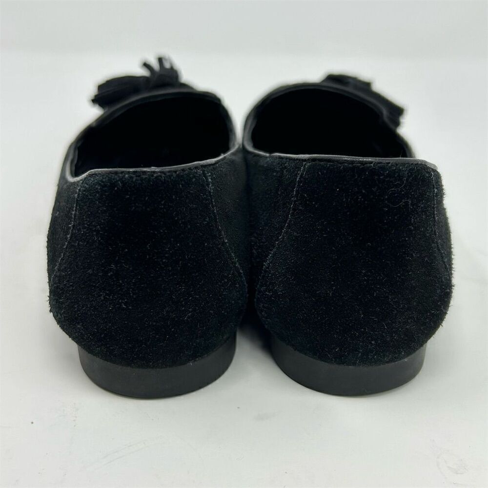 Born Women's Black Suede Tassel Loafers Floral Slip-On Casual Flats Size 7 - Picture 7 of 12